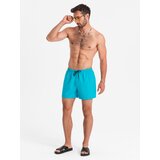 Ombre Neon men's swim shorts with magic print effect - turquoise cene