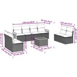 vidaXL 9-dijelni set vrtnih sofa s jastucima bež od poliratana | shoptok.hr
