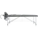  Stol za masažu s 2 zone aluminijski okvir antracit 186 x 68 cm | shoptok.hr