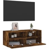  Zidni TV ormarić boja dimljenog hrasta 80 x 30 x 30 cm drveni | Eponuda.com