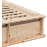  Krevetna konstrukcija s pohranom Smeđa 200 x 200 cm Borova drva | shoptok.hr