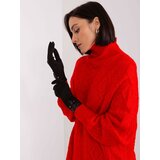 Fashion Hunters Black women's gloves with touch function Cene