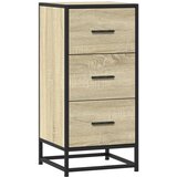 Maison Chic Komoda - Predalnik sonoma hrast 35,5x35x76 cm inženirski les in kovina, (21721817) | Shoptok.si