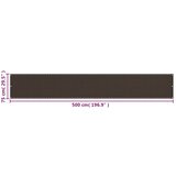Balkonski zastor smeđi 75 x 500 cm HDPE | Shoptok.si