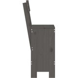vidaXL Barski stolček 2 kosa siv 40x48,5x115,5 cm trdna borovina | Shoptok.si