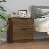 Furnova Nočna omarica rjavi hrast konstruiran les, (21928095) | Shoptok.si