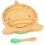Klarstein Dječji set za jelo, tanjur i žlica od bambusa, 250 ml, uključujući usisnu čašicu, 18 × 18 cm Klarstein Dječji set za jelo, tanjur i žlica od bambusa, 250 ml, uključujući usisnu čašicu, 18 × 18 cm Slike