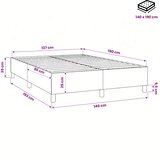  Okvir za krevet s oprugom zeleni 140x190 cm od tkanine Slike