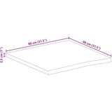 vidaXL Stolna ploča 80 x 80 x 2,5 cm masivno drvo manga sa živim rubom | shoptok.hr
