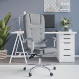  Masažni uredski naslonjač od tkanine svjetlosivi | shoptok.hr