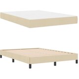 vidaXL Postelja z vzmetnico Drugo krema 140 x 200 cm blago | Shoptok.si