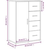 vidaXL Komoda 2 kosa betonsko siva 60x31x84 cm inženirski les | Shoptok.si