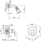 Rosan uzidna baterija za tuš kadu PERLA sa uzidnim tušem JP31101 ROS104 | Eponuda.com