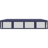 vidaXL Vrtni šotor z 10 mrežastimi stranicami moder 3x12 m HDPE | Shoptok.si