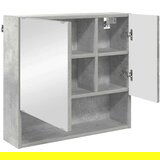 vidaXL Ogledalna omara Betonsko siva 59 x 17 x 55 cm Konstruiran les | Shoptok.si