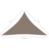 vidaXL senčno jadro oksford blago trikotno 3x3x4,24 m taupe | Shoptok.si