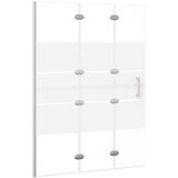 vidaXL Sklopiva pregrada za tuš ESG 100 x 140 cm bijela | shoptok.hr