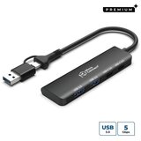 MicroConnect Premium USB-C hub 4-Port 2xUSB-A, 2xUSB-C | Shoptok.si