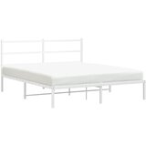  Metalni okvir za krevet s uzglavljem bijeli 160x200 cm | shoptok.hr