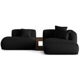 Micadoni Črna kotna sedežna garnitura (desni kot) Martina – Home | Shoptok.si