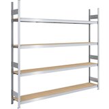 hofe Sestavljivi regal z velikimi policami z iverkami, višina 2500 mm, širina 2500 (2 x 1250) mm, obremenitev sklopa 1750 kg, globina 400 mm, osnovni | Shoptok.si