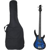  Električna bas gitara za početnike s torbom plavo-crna 4/4 46 " Cijene