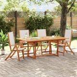  The Living Store Zložljivi vrtni stoli 4 kosi trden akacijev les in teksti1 - Zložljiv Vrtni Stol Zložljivi Vrtni Stoli, (21481502) | Shoptok.si