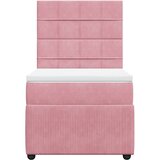 Box spring krevet s madracem ružičasti 80 x 200 cm baršunasti | shoptok.hr