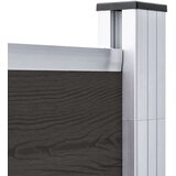 vidaXL panel za ogradu WPC 180 x 186 cm crni | shoptok.hr