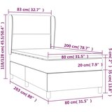  Box spring postelja z vzmetnico modra 80x200 cm blago, (20897175) | Shoptok.si