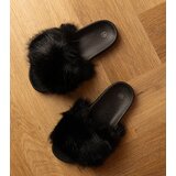 D/CEO marka niezdefiniowana Black children's fur slides Malinka Cijene