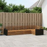  Set vanjskih sofa 5 pcs Prirodna 331 x 172,5 x 73 cm | shoptok.hr