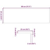 vidaXL Okenske police 2 kosa neobdelana 80x25x2 cm trdna hrastovina | Shoptok.si