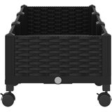  Vrtni saksija s kotačima Crna 120 x 40 x 29 cm PP | shoptok.hr