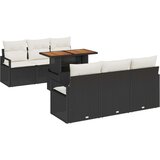 Set vrtnog namještaja od 7 dijelova s jastučićima Crni poli ratan Dvosjedna vrtna sofa sa skladištem i jastučićima Crni poli ra  Set vrtnog namještaja od 7 dijelova s jastučićima Crni poli ratan Dvosjedna vrtna sofa sa skladištem i jastučićima Crni poli ra Slike