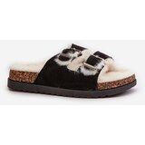 Boto Women's Slippers With Buckles And Fur Black Ezilena | Shoptok.si