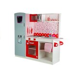 Lean_Toys Lesena kuhinja Jola, hladilnik, mikrovalovna pečica, odpiralni elementi | Shoptok.si