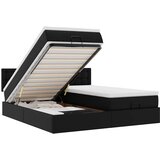  Otomanski krevet s madracima i LED crni 160x200cm umjetna koža | shoptok.hr