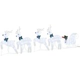 vidaXL LED jelene 5 pcs srebrna blago | Shoptok.si
