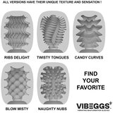 VibEggs Twisty Tongues Vibrating Masturbation Sleeve White Slike