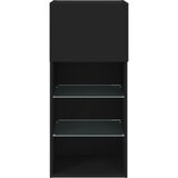 TV ormarići s LED svjetlima 2 kom crni 40,5x30x90 cm | Shoptok.si
