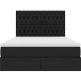  Krevet s od storage s madracem Crna 140 x 190 cm Lažna koža | shoptok.hr