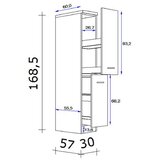 Flex-Well Izvlečna Omara Avila, Barva Hrasta, Magnolija | Shoptok.si
