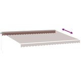 vidaXL Tenda na ručno uvlačenje s LED smeđa 500 x 350 cm | shoptok.hr