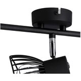 Candellux Lighting črna stropna svetilka s kovinskim senčilom 56x8 cm fly | Shoptok.si