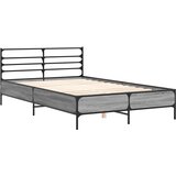  Okvir kreveta boja hrasta 120x200 cm konstruirano drvo i metal Siva 120 x 200 cm | shoptok.hr