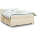 vidaXL Krevet s oprugama i madracem krem 180x200 cm od tkanine | shoptok.hr