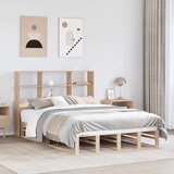 vidaXL Krevet s regalom za knjige bez madraca 120x200 cm masivno drvo | shoptok.hr