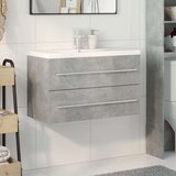 vidaXL 2-dijelni set kupaonskog namještaja siva boja betona drveni | shoptok.hr