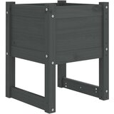 vidaXL Sadilica siva 40 x 40 x 52,5 cm od masivne borovine | shoptok.hr